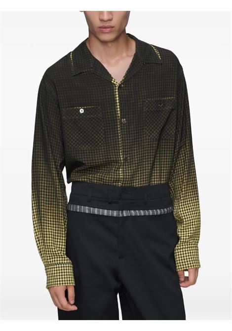 camici a quadri uomo nera e gialla MAISON MARGIELA | S50DT0069 M35691001F